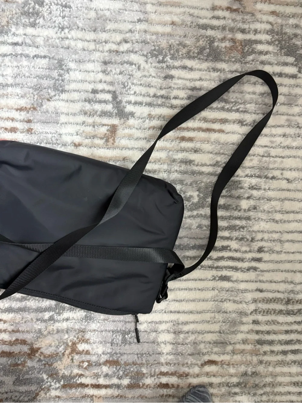 lululemon athletica Black Nylon Crossbody Messenger Bag